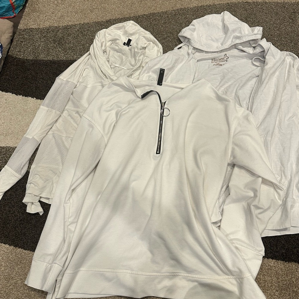 White Hooded Sweatshirts